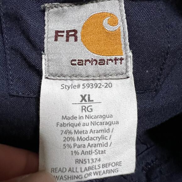 Carhartt CAT2 FR Flame Resistant Shirt Mens XL 59392 Hi Visibility Button ** - Picture 7 of 8